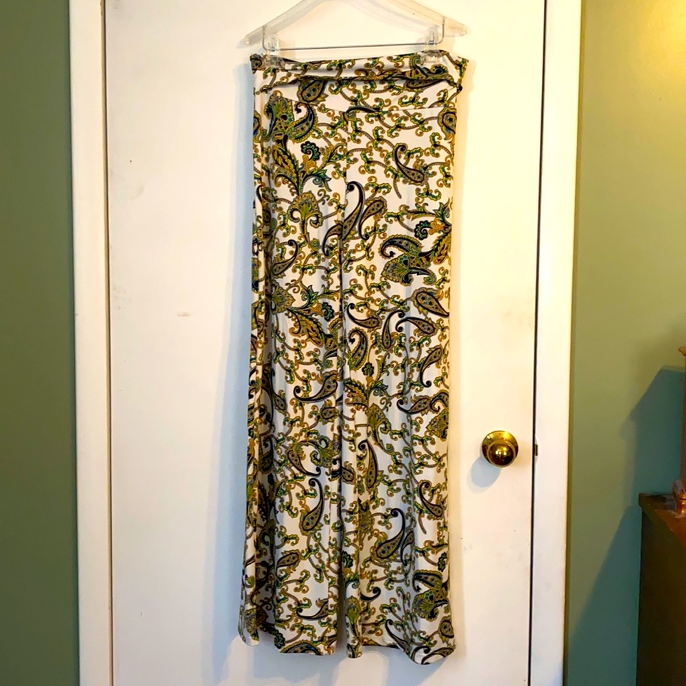 Paisley, stretchy palazzo pants